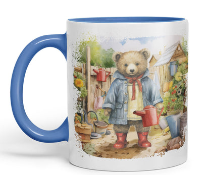 Vixar Teddy Bear Gardener Women Garden Ceramic Mug Coloured Mug Cup Gift Birthday Work Office Tea Coffee