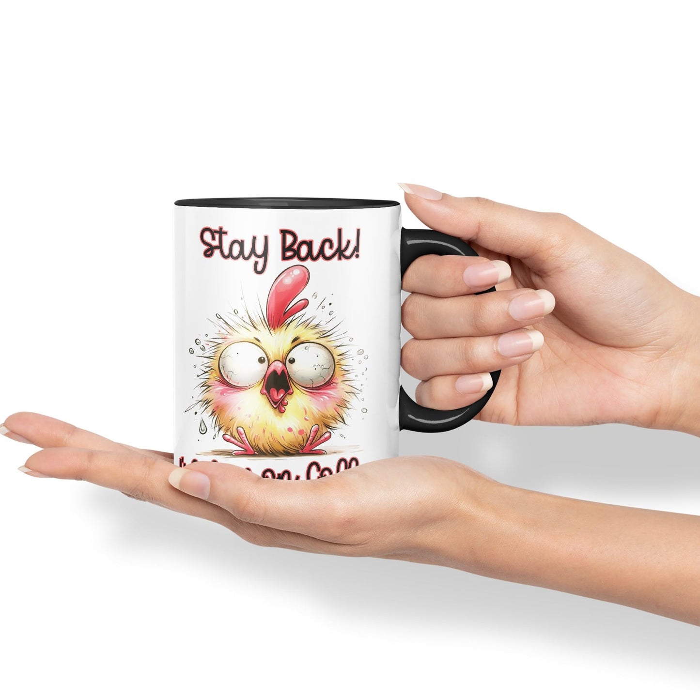 Stay Back! I'm Low on Coffee, Joke sarkasm Sarcastic Ceramic Coloured Mug Cup for Tea Coffee Hot Brew 330ml 11Oz Gift