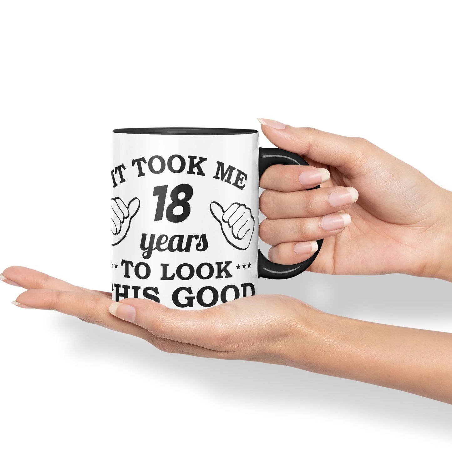 Vixar It Took me 18 Years to Look This Good Happy Birthday Ceramic Coloured Mug Cup Gift Coffee Tea