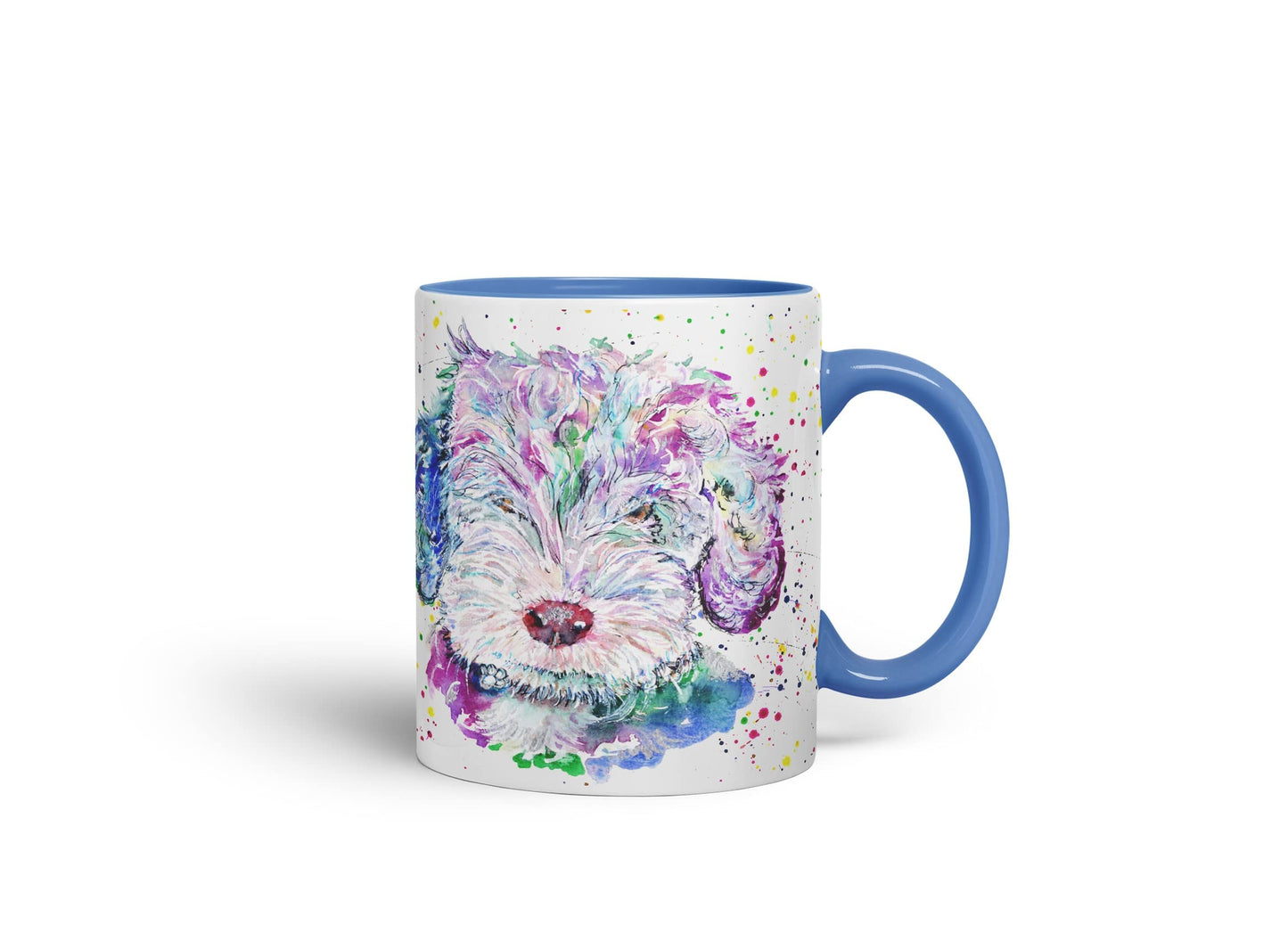 Vixar Cockapoo Cockerpoo Dog Pet Animals Watercolour Art Coloured Mug Cup Gift Birthday Work Office Tea Coffee