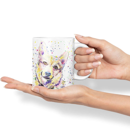 Vixar Corgi Dog Pet Animals Watercolour Art Coloured 330 ml Mug Cup Gift Birthday Work Office Tea Coffee