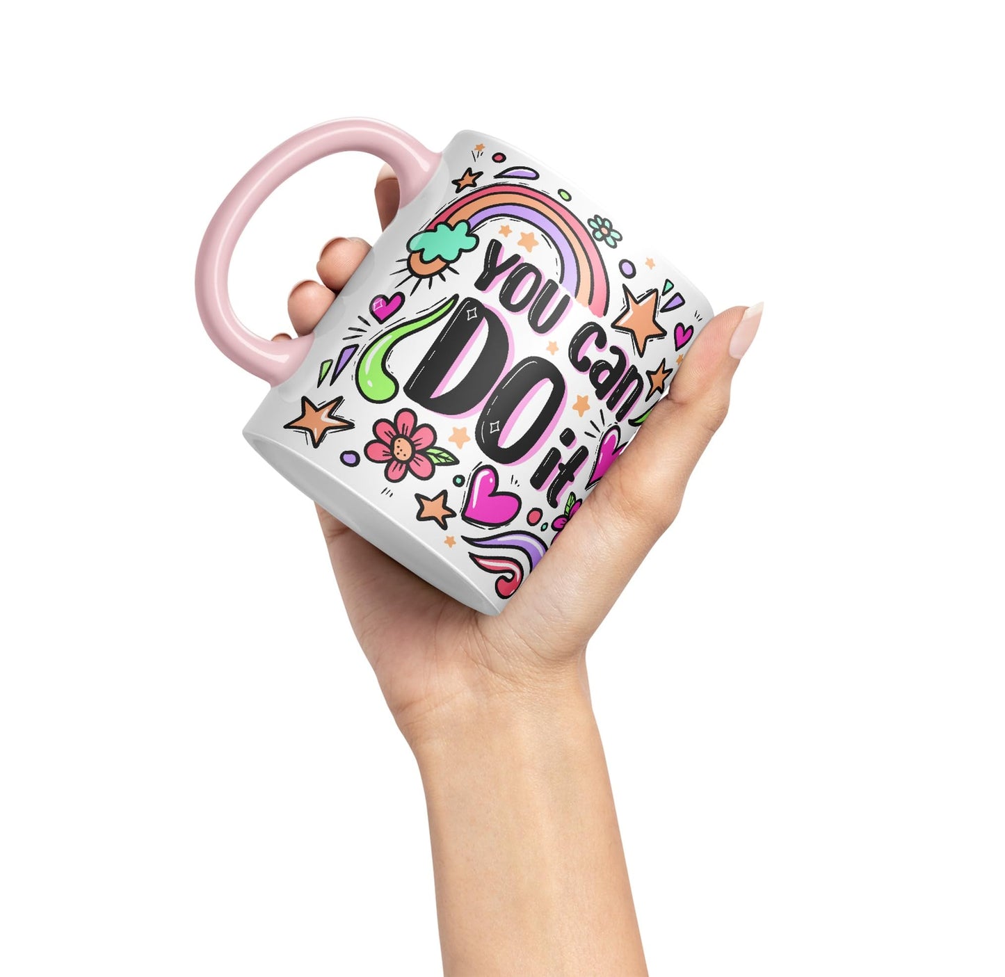 Vixar You Can Do It Motivation Gift Presents Coloured Ceramic Mug Cup Gift 330ml 11oz Work Office Tea Coffee