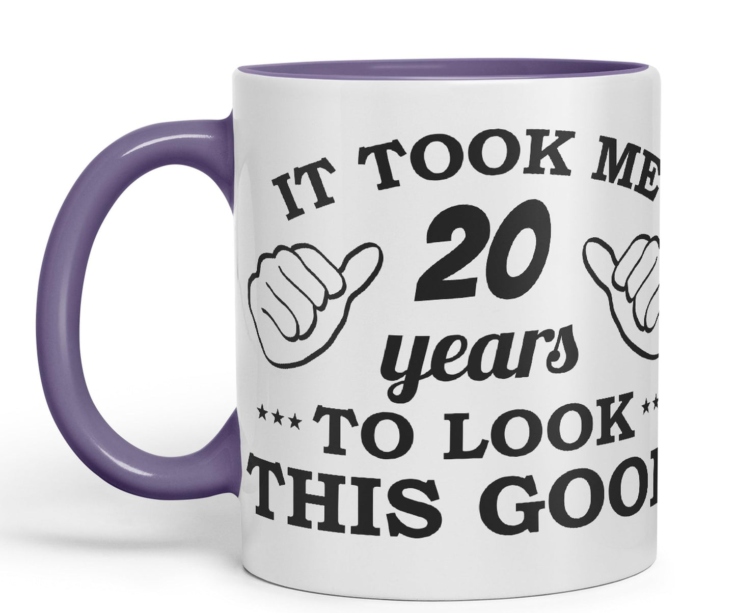 Vixar It Took me 20 Years to Look This Good Happy Birthday Ceramic Coloured Mug Cup Gift Coffee Tea