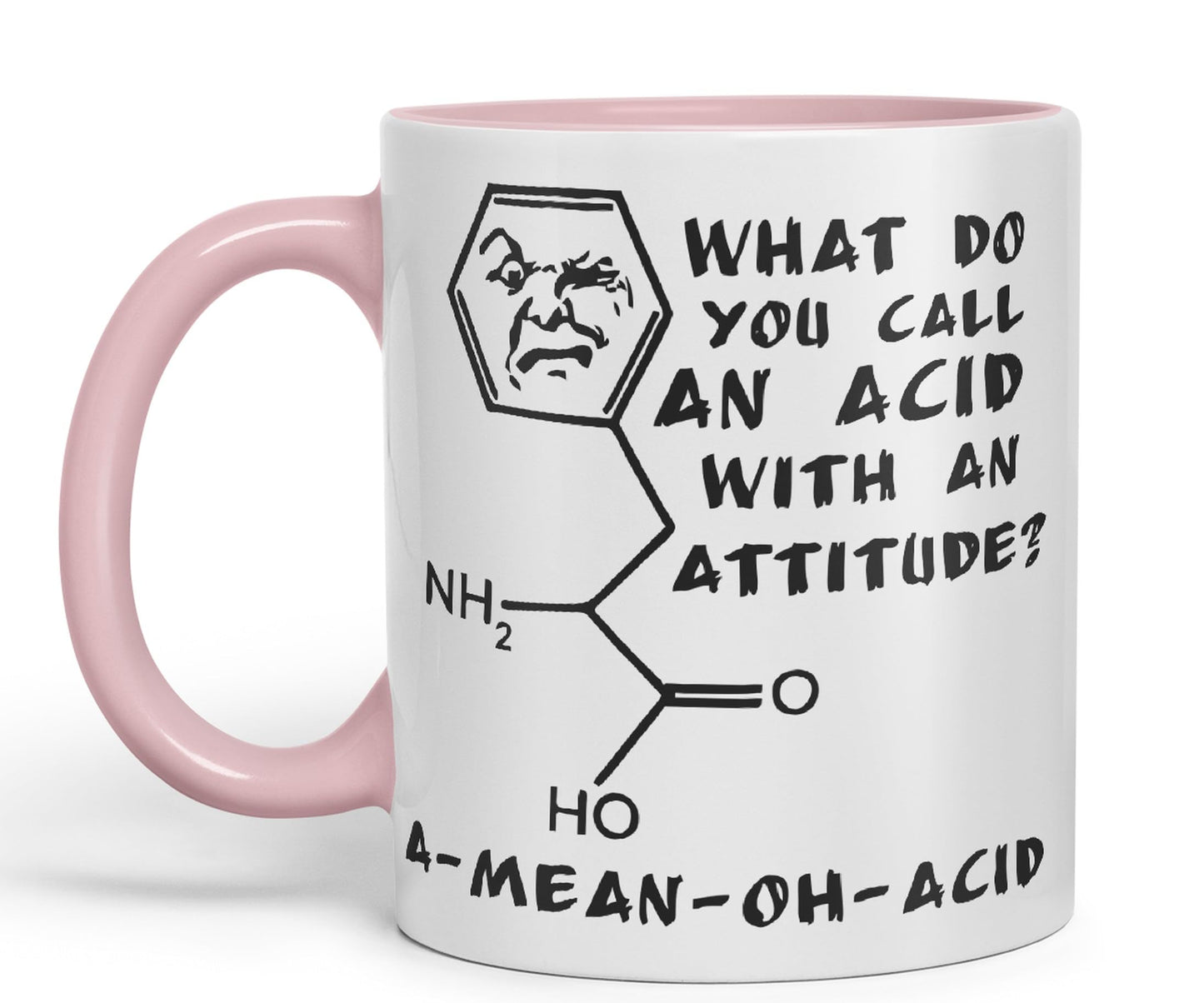 Vixar A Mean Oh Acid Pun Breaking Funny Science Ceramic Coloured Mug Cup - A Great Gift for Your Physics, Chemistry or Biology Teacher!