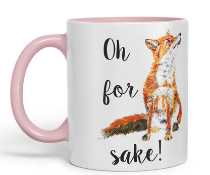 Vixar Oh for Fox Sake Ceramic 330 ml Coloured Mug Cup Gift Tea Coffee Christmas Office Home Joke