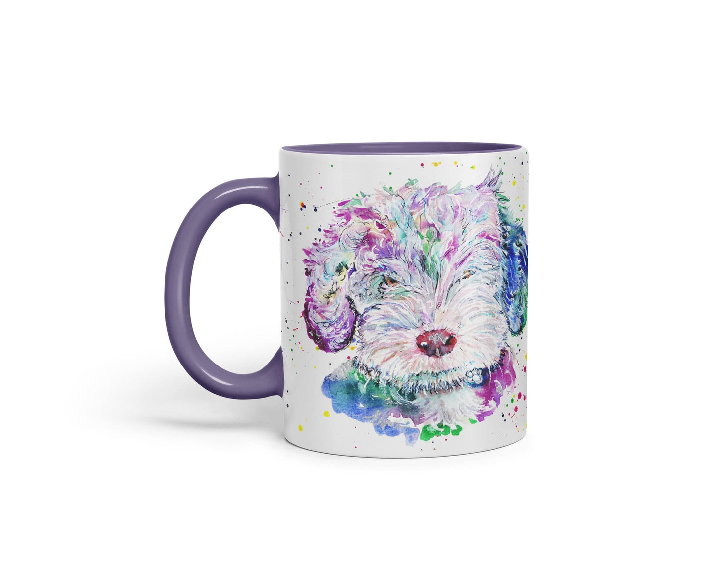 Vixar Cockapoo Cockerpoo Dog Pet Animals Watercolour Art Coloured Mug Cup Gift Birthday Work Office Tea Coffee