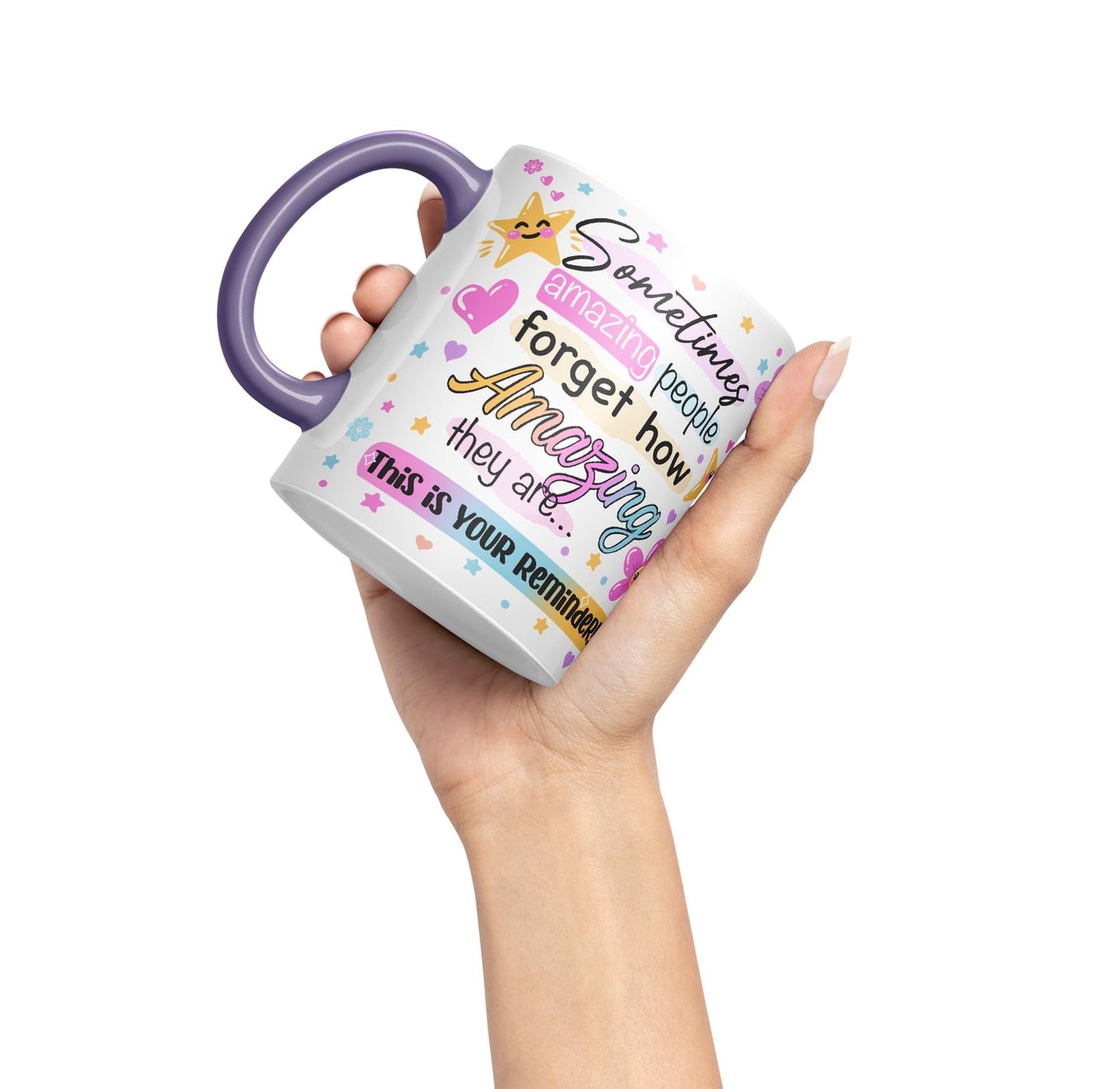 Vixar Sometimes Amazing People Forgot... Coloured Ceramic Mug Cup Gift 330ml 11oz Work Office Tea Coffee Gift