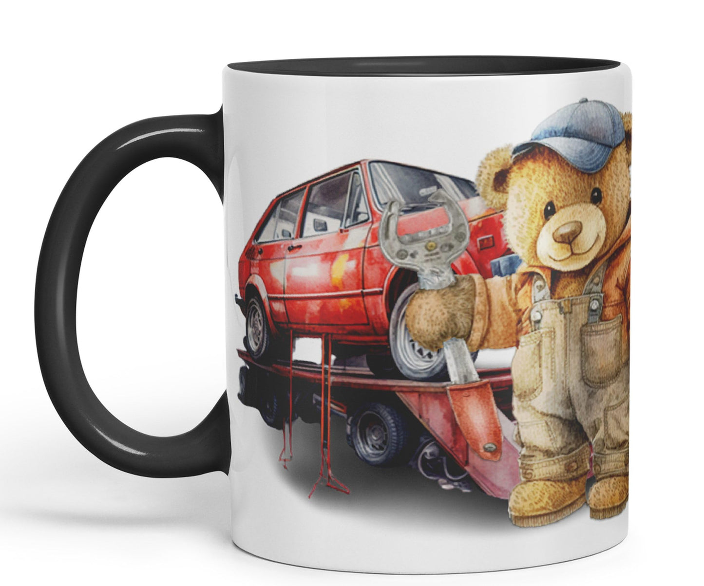 Vixar Teddy Bear Mechanic Ceramic Mug Coloured Mug Cup Gift Birthday Work Office Tea Coffee
