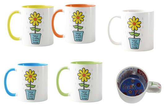 Teacher Mug, Thank You for Planting The Seeds of Knowledge Teacher Gift from Kids, School Gift, end of Year, Blue Design