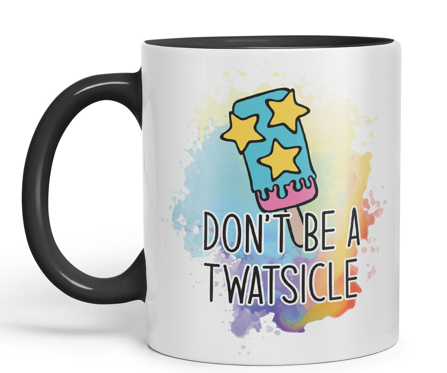 Don't be a Twatsicle Ice Sarcastic Joke Ceramic Coloured Mug Cup for Tea Coffee Hot Brew 330ml 11Oz