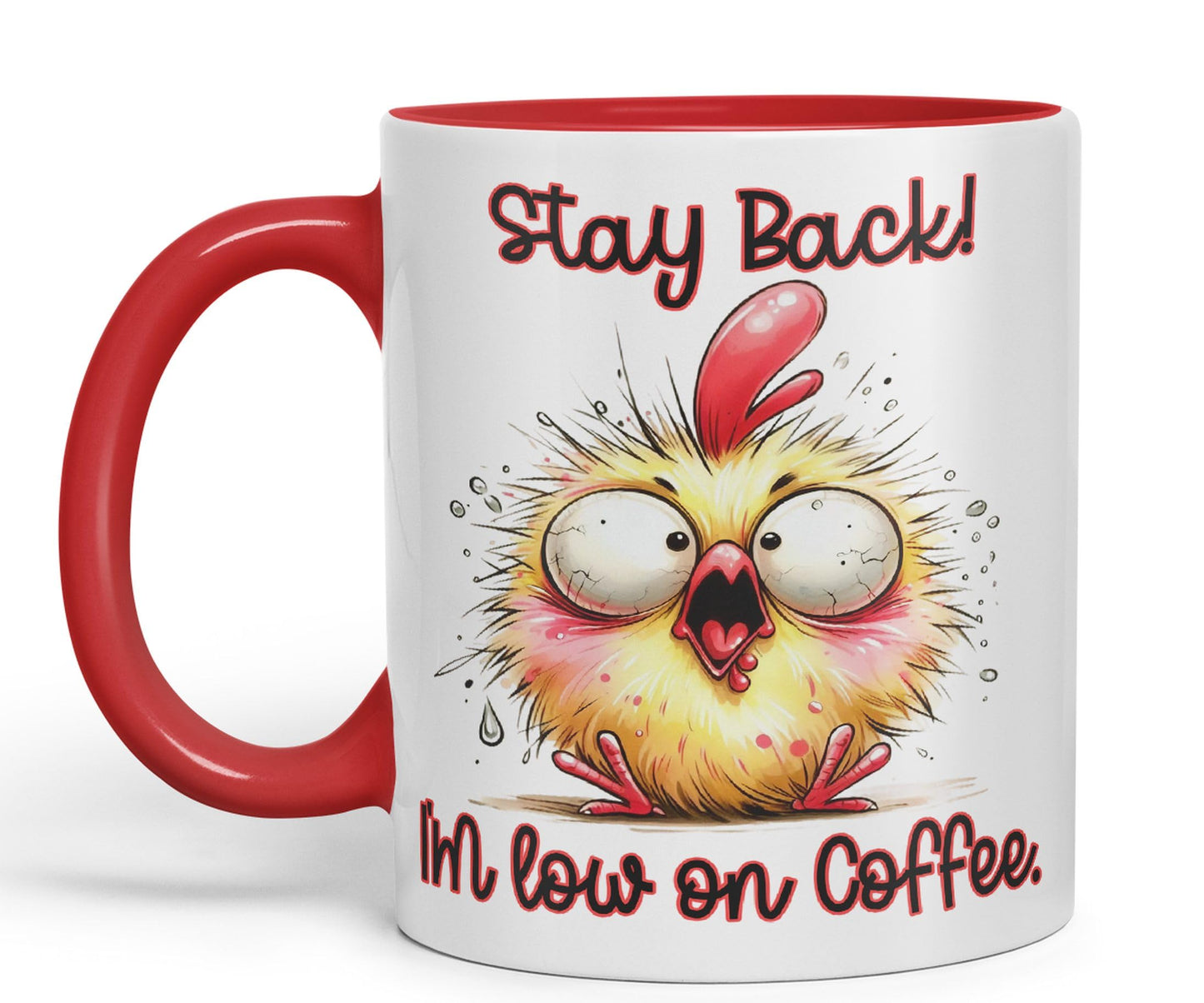 Stay Back! I'm Low on Coffee, Joke sarkasm Sarcastic Ceramic Coloured Mug Cup for Tea Coffee Hot Brew 330ml 11Oz Gift