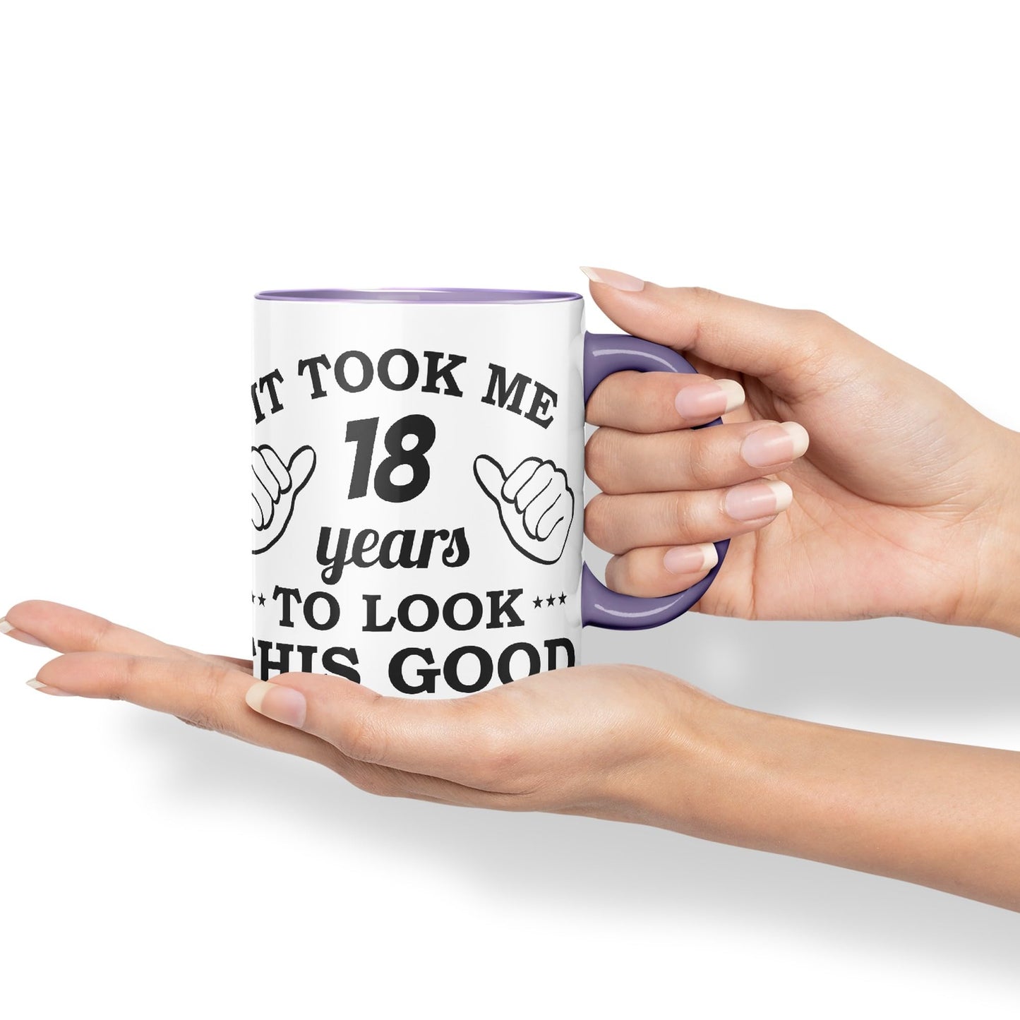 Vixar It Took me 18 Years to Look This Good Happy Birthday Ceramic Coloured Mug Cup Gift Coffee Tea