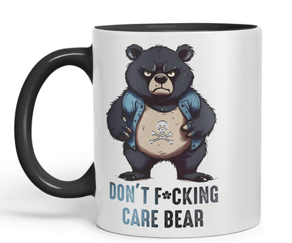 Vixar Don't F**g Care Bear Sarcastic Joke Ceramic Coloured Mug Cup for Tea Coffee Hot Brew 330ml 11Oz