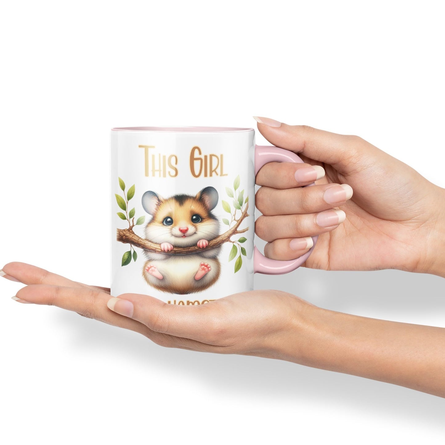 This Girl Loves Hamster Joke sarkasm Sarcastic Ceramic Coloured Mug Cup for Tea Coffee Hot Brew 330ml 11Oz Gift