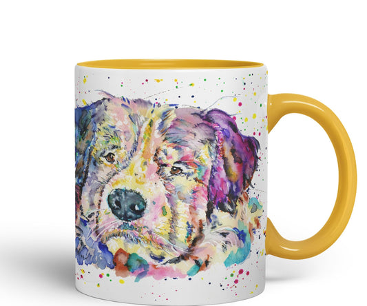 Bernese Mountain Dog Pet animals Watercolour Ceramic Coloured Mug Cup for Tea Coffee Hot brew 330ml 11Oz Gift