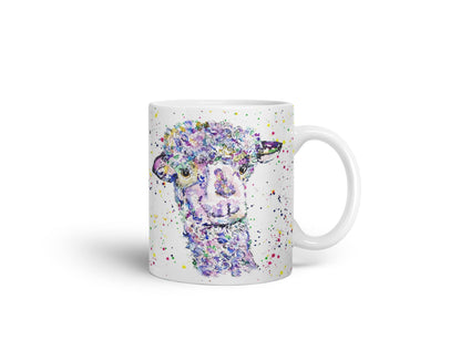 Vixar Llama lama Wildlife Farm Animals Watercolour Art Coloured Mug Cup Gift Birthday Work Office Tea Coffee