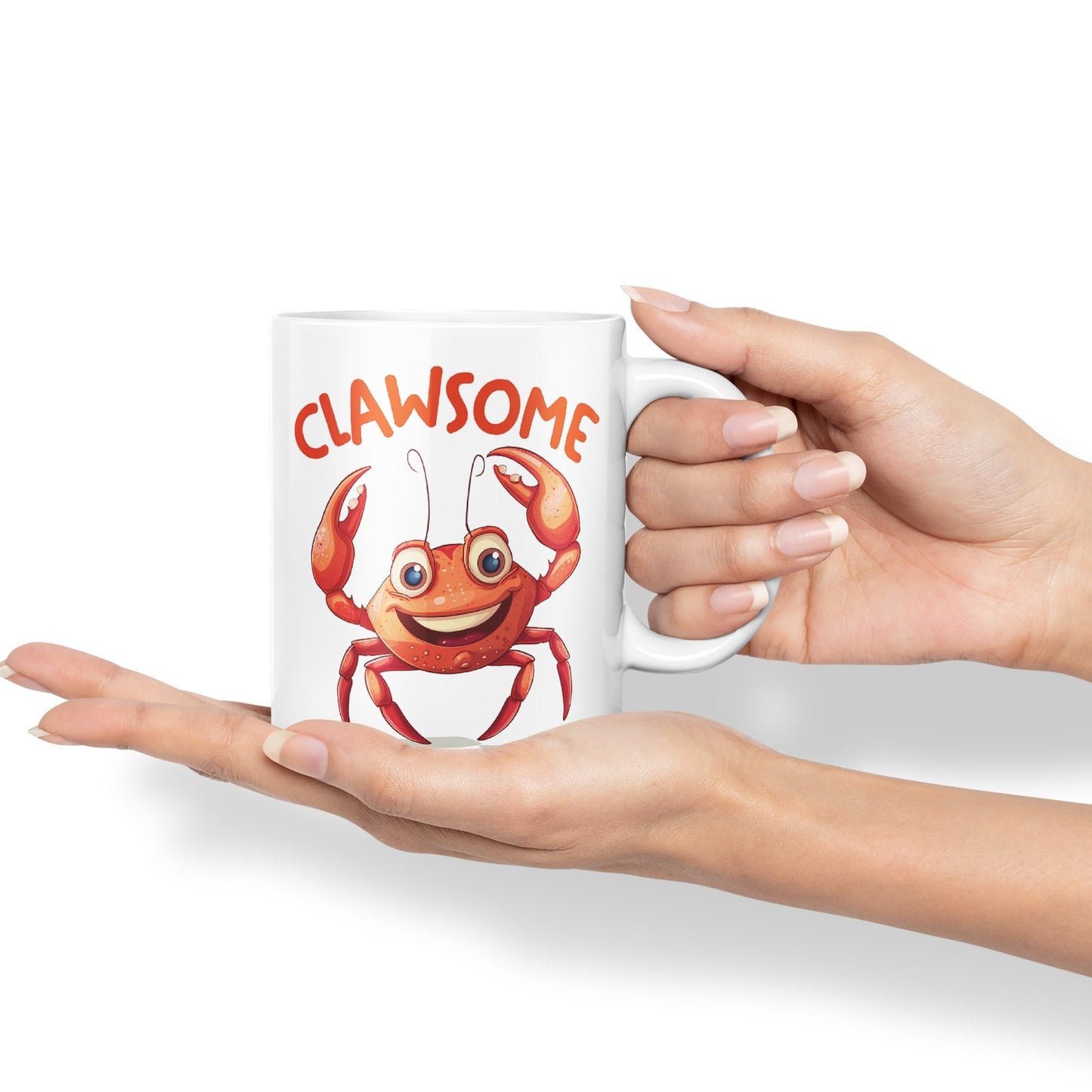 Clawsome Crab, Joke sarkasm Sarcastic Ceramic Coloured Mug Cup for Tea Coffee Hot Brew 330ml 11Oz Gift