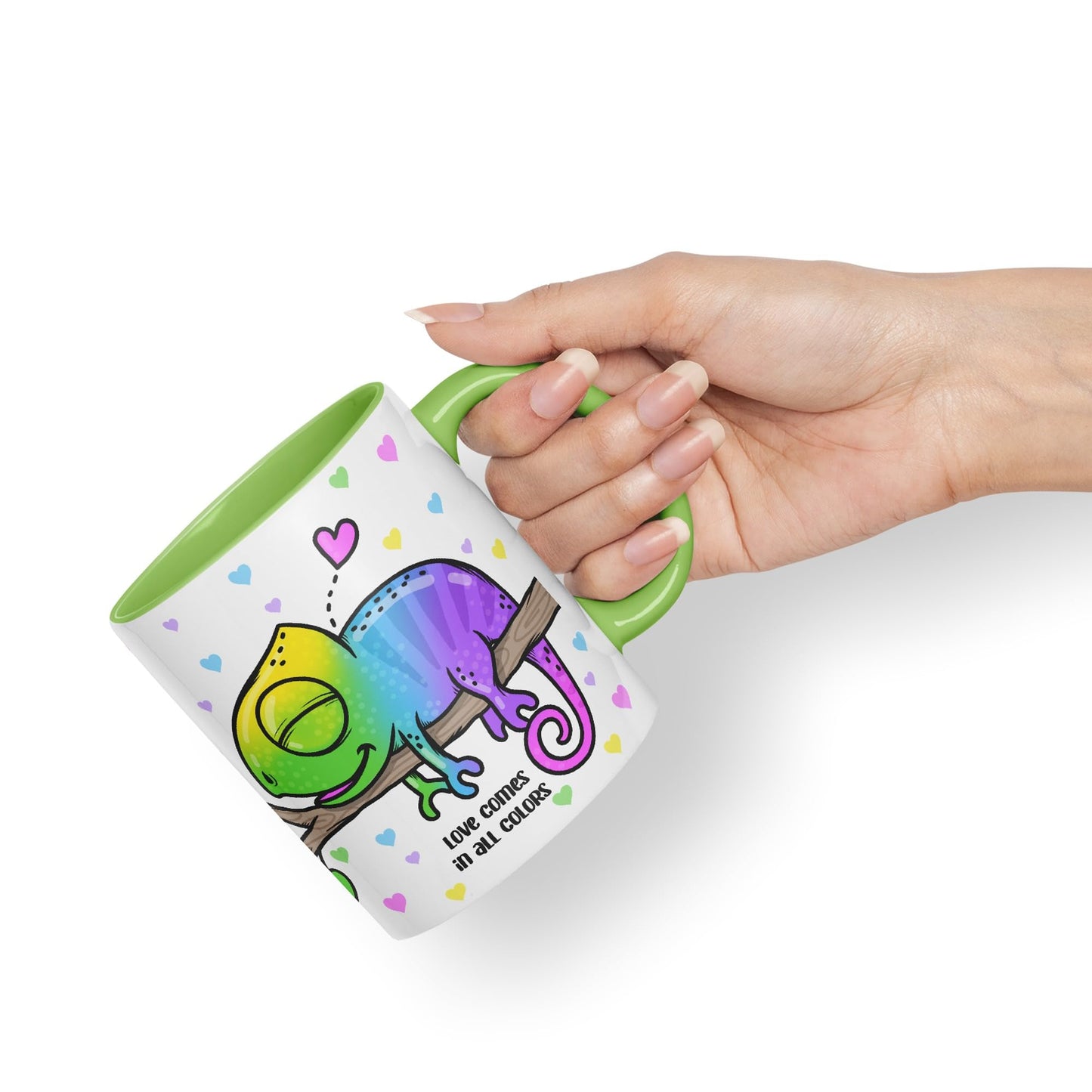 Vixar Love Comes in... Colors Chameleon Coloured Ceramic Mug Cup Gift 330ml 11oz Work Office Tea Coffee Valentines