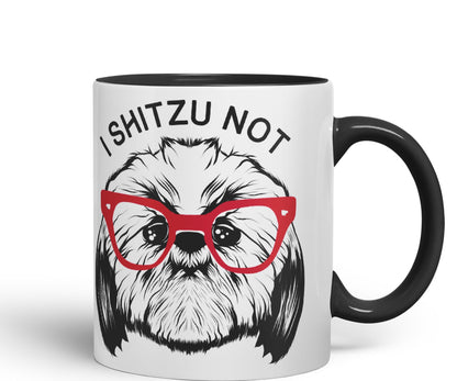 Vixar I Shitzu Not Great for Dog Lovers Funny Ceramic 330 ml Coloured Mug Cup Gift Tea Coffee Christmas Office Home Joke