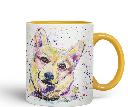 Vixar Corgi Dog Pet Animals Watercolour Art Coloured 330 ml Mug Cup Gift Birthday Work Office Tea Coffee