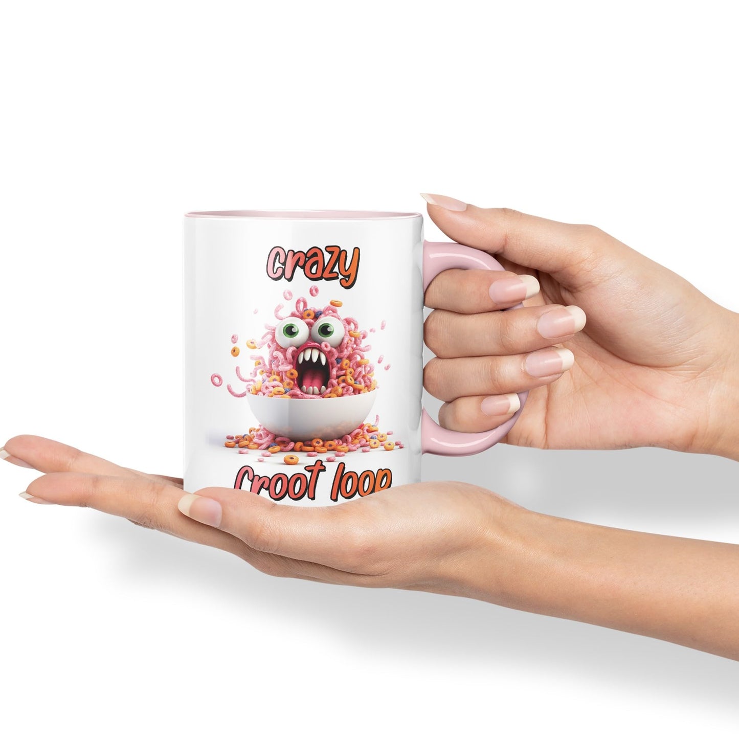 Crazy Froot Loop breakfest Joke sarkasm Sarcastic Ceramic Coloured Mug Cup for Tea Coffee Hot Brew 330ml 11Oz Gift