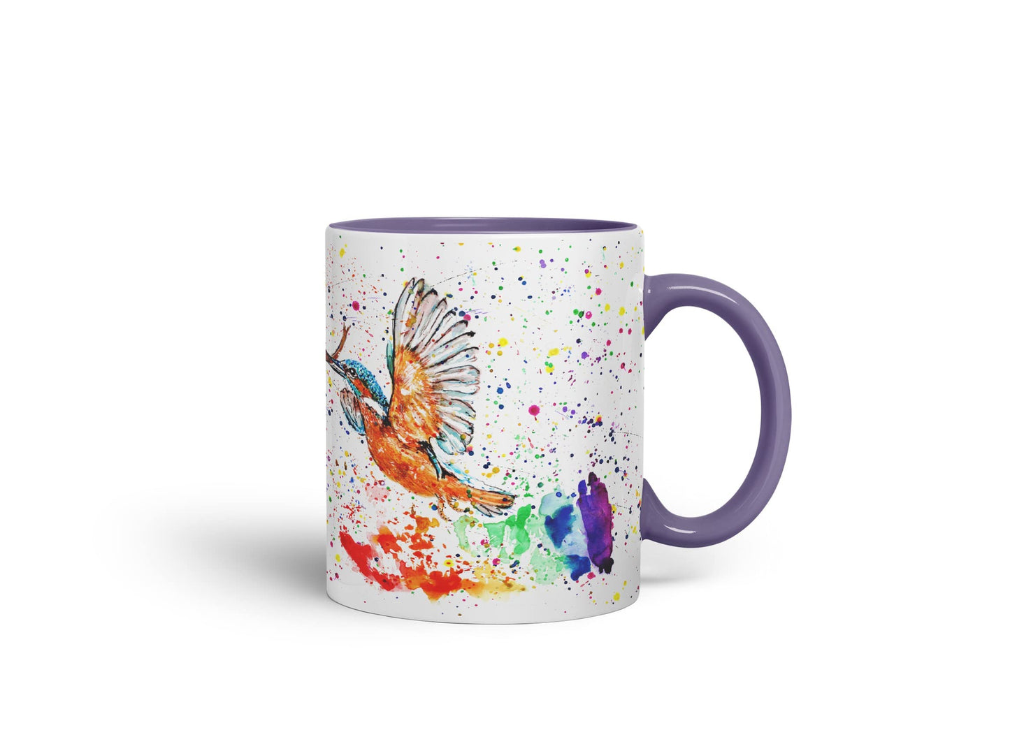 Vixar King Fisher Kingfisher Bird Animals Watercolour Art Coloured Mug Cup Gift Birthday Work Office Tea Coffee