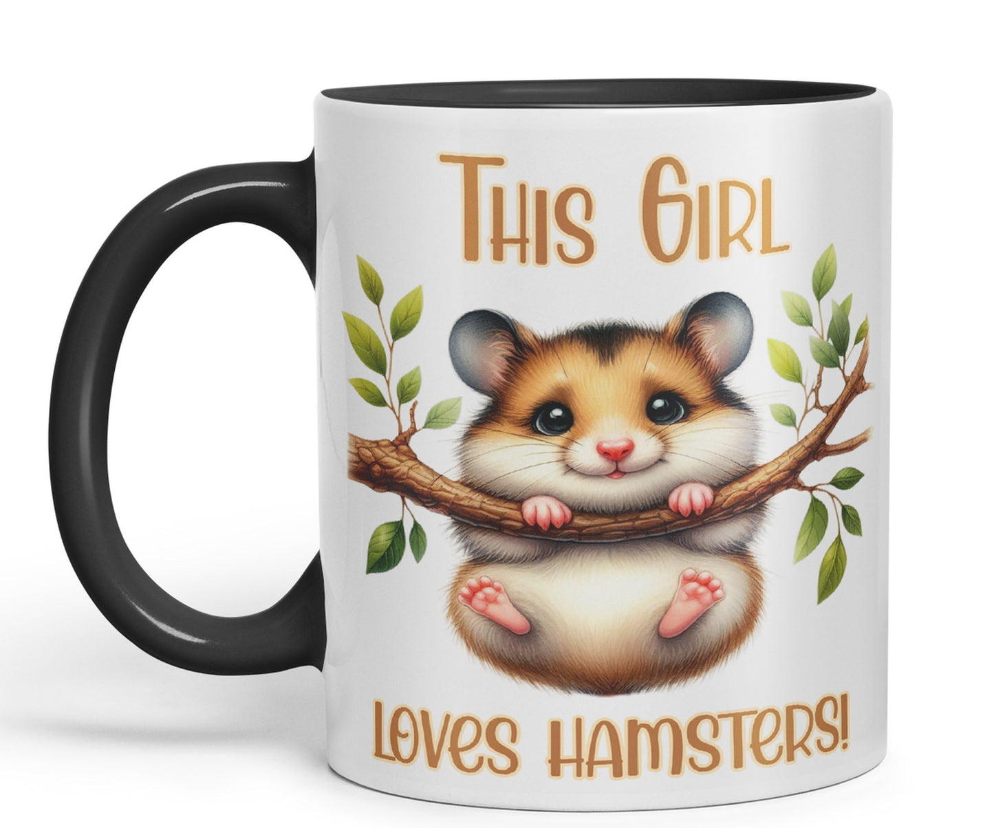 This Girl Loves Hamster Joke sarkasm Sarcastic Ceramic Coloured Mug Cup for Tea Coffee Hot Brew 330ml 11Oz Gift