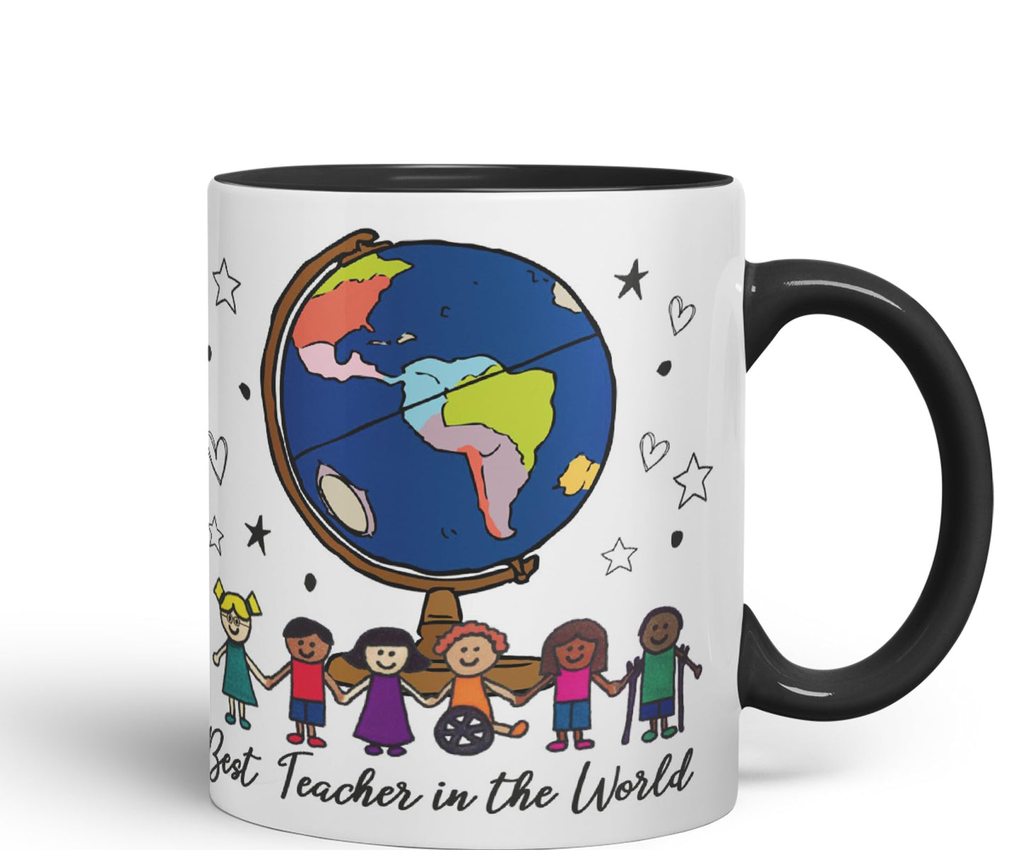 Vixar Best Teacher in The World, Teacher Mug, Teacher Gift from Kids, School Gift, end of Year