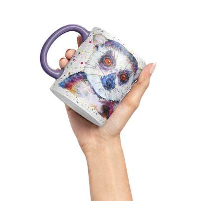 Vixar Lemur Watercolour Art Coloured 330 ml Mug Cup Gift Birthday Work Office Tea Coffee