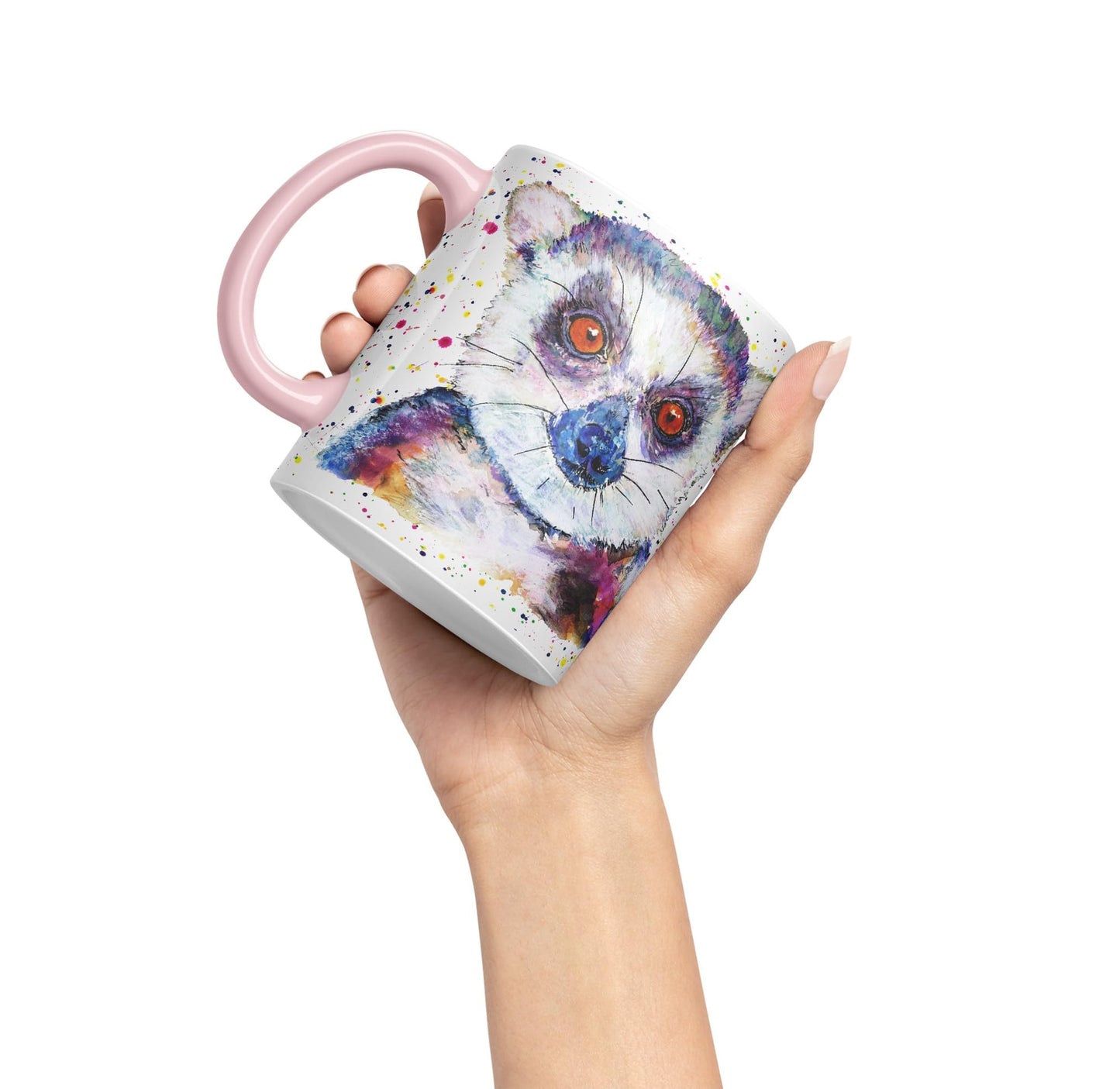 Vixar Lemur Watercolour Art Coloured 330 ml Mug Cup Gift Birthday Work Office Tea Coffee