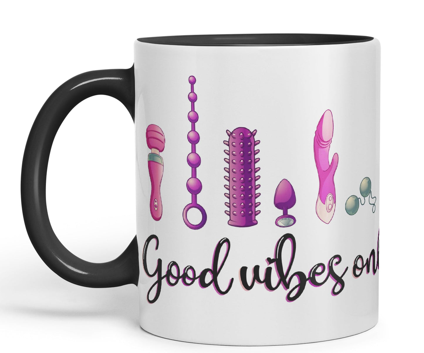 Good Vibes Only Woman Toys Ceramic Coloured Mug Cup Gift Tea Coffee Christmas Office Home Sarcastic Joke