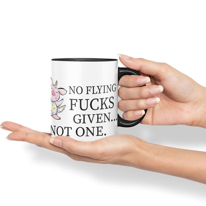 No Flying F.., Given… Not one Unicorn Pig Joke Sarcastic Ceramic Coloured Mug Cup for Tea Coffee Hot Brew 330ml 11Oz