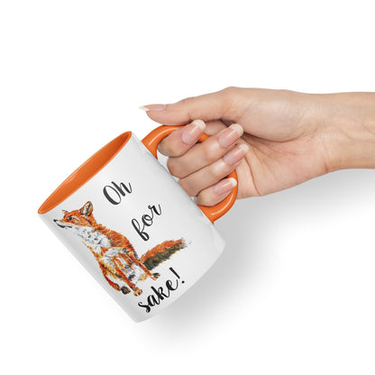 Vixar Oh for Fox Sake Ceramic 330 ml Coloured Mug Cup Gift Tea Coffee Christmas Office Home Joke