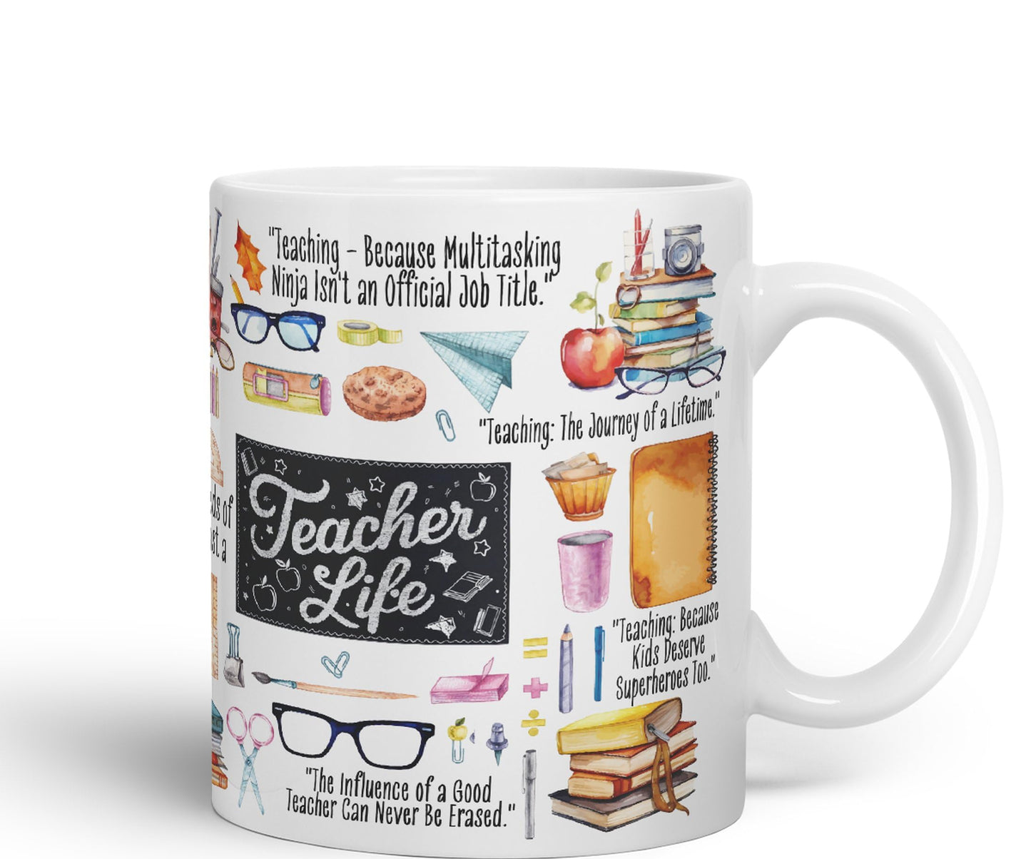 Teacher Life teaching assistany hobby Ceramic Coloured Mug Cup for Tea Coffee Hot brew 330ml 11Oz Gift