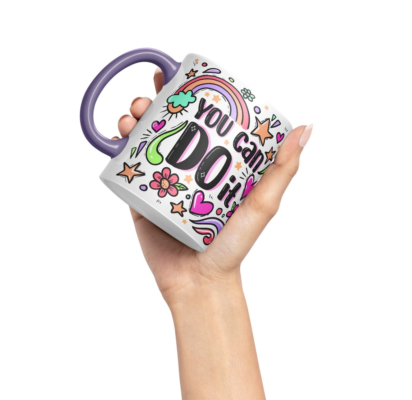 Vixar You Can Do It Motivation Gift Presents Coloured Ceramic Mug Cup Gift 330ml 11oz Work Office Tea Coffee
