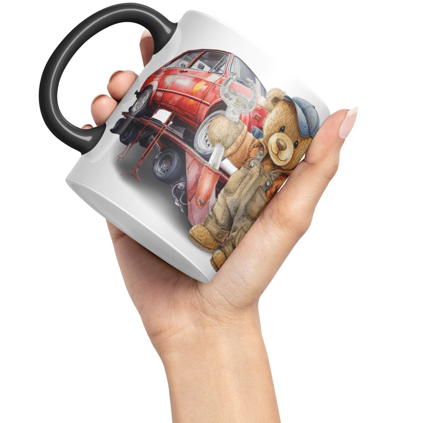 Vixar Teddy Bear Mechanic Ceramic Mug Coloured Mug Cup Gift Birthday Work Office Tea Coffee