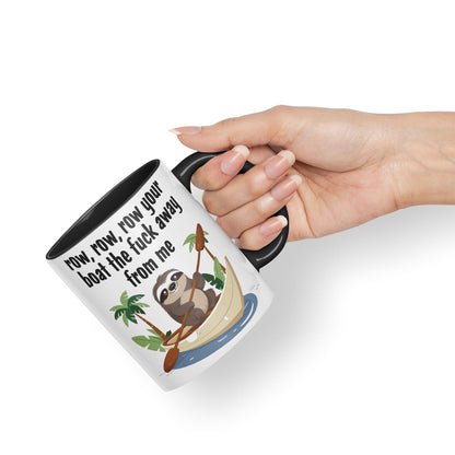 Row, Row, Your Boat thef… Away from Me Sarcastic Joke Ceramic Coloured Mug Cup for Tea Coffee Hot Brew 330ml 11 Oz Gift