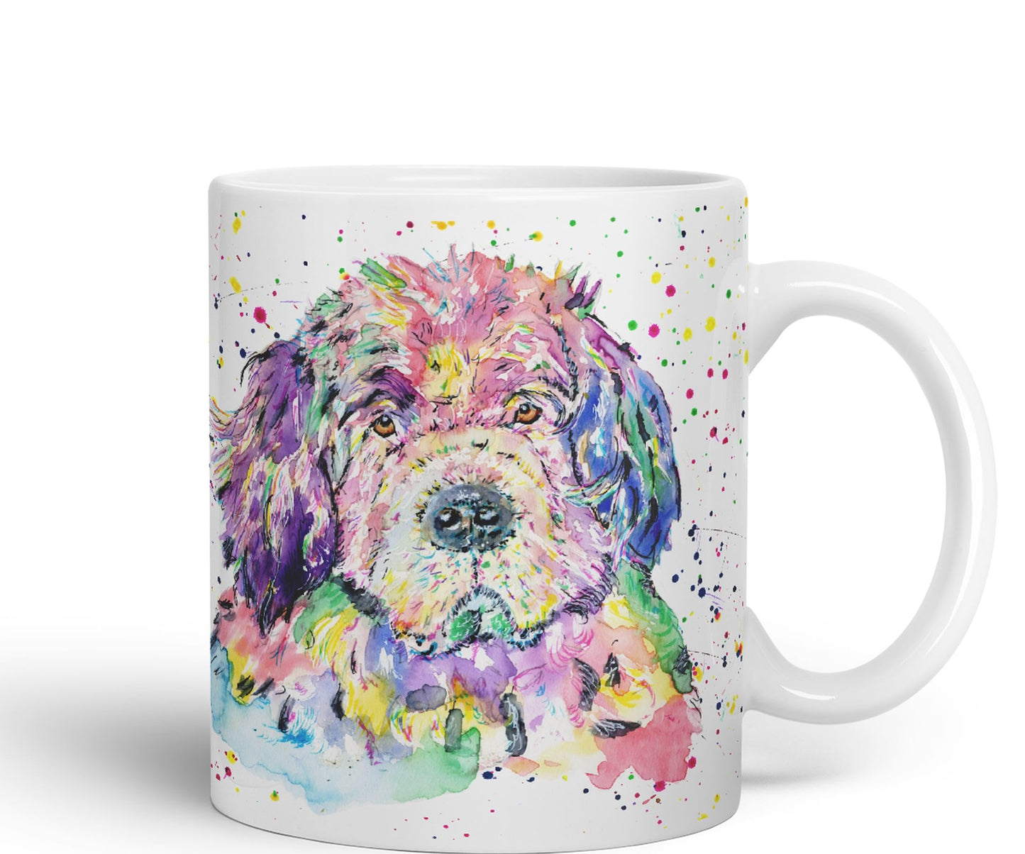 Newfoundland Dog Pet animals Watercolour Ceramic Coloured Mug Cup for Tea Coffee Hot brew 330ml 11Oz Gift