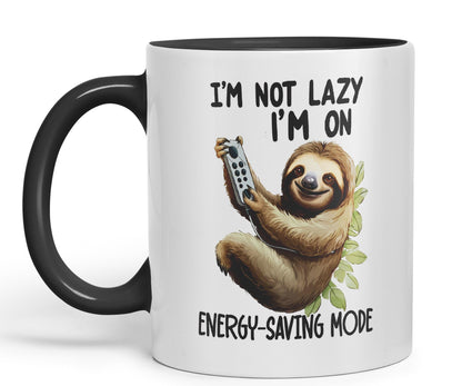 I'm Not Lazy I'm On Energy-Saving Mode Sloth Joke sarkasm Sarcastic Ceramic Coloured Mug Cup for Tea Coffee Hot Brew 330ml 11Oz Gift