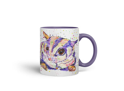 Vixar Sugar Glider Australian wildlifeanimals Watercolour Art Coloured Mug Cup Gift Birthday Work Office Tea Coffee