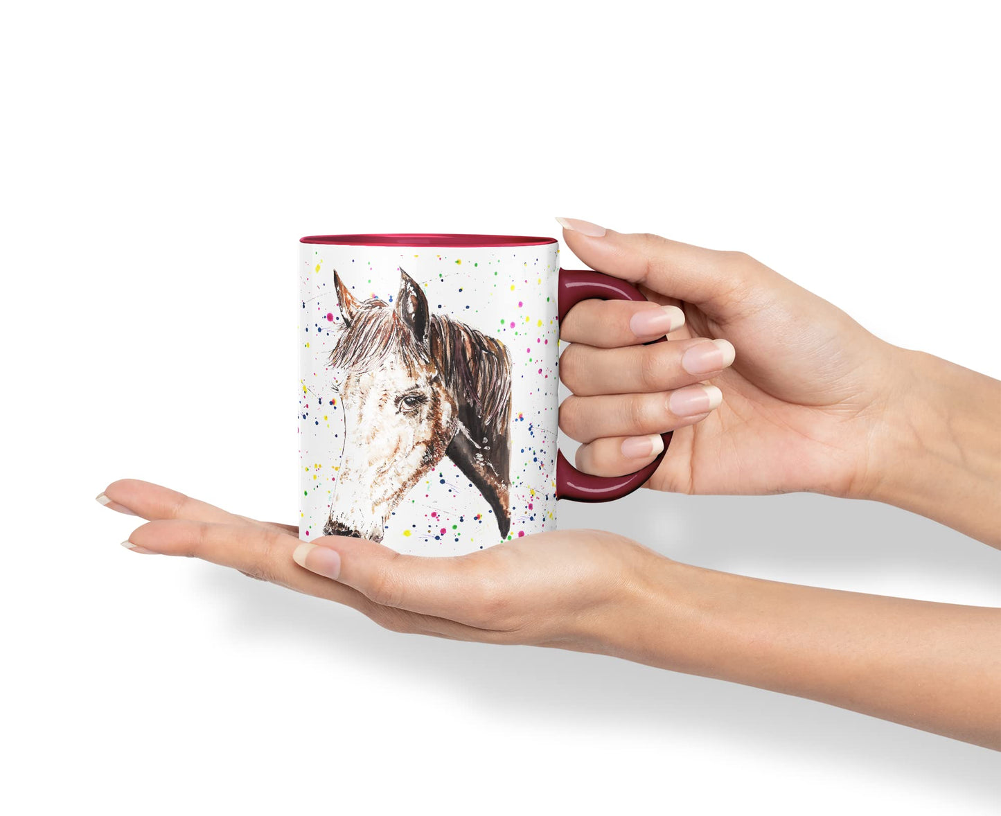 Vixar Horse Hope Natural Watercolour Art Coloured Mug Cup Gift Birthday Work Office Tea Coffee