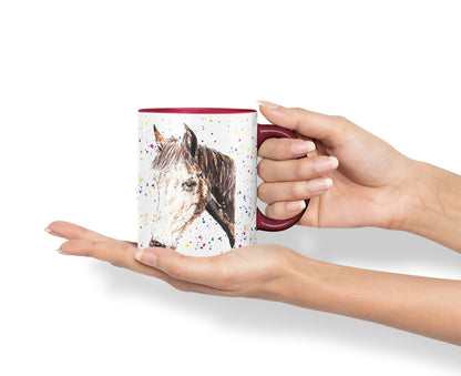 Vixar Horse Hope Natural Watercolour Art Coloured Mug Cup Gift Birthday Work Office Tea Coffee