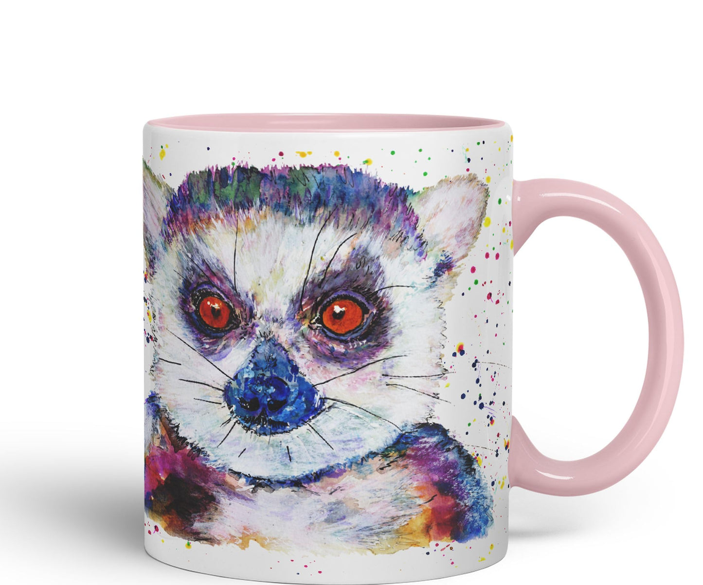 Vixar Lemur Watercolour Art Coloured 330 ml Mug Cup Gift Birthday Work Office Tea Coffee