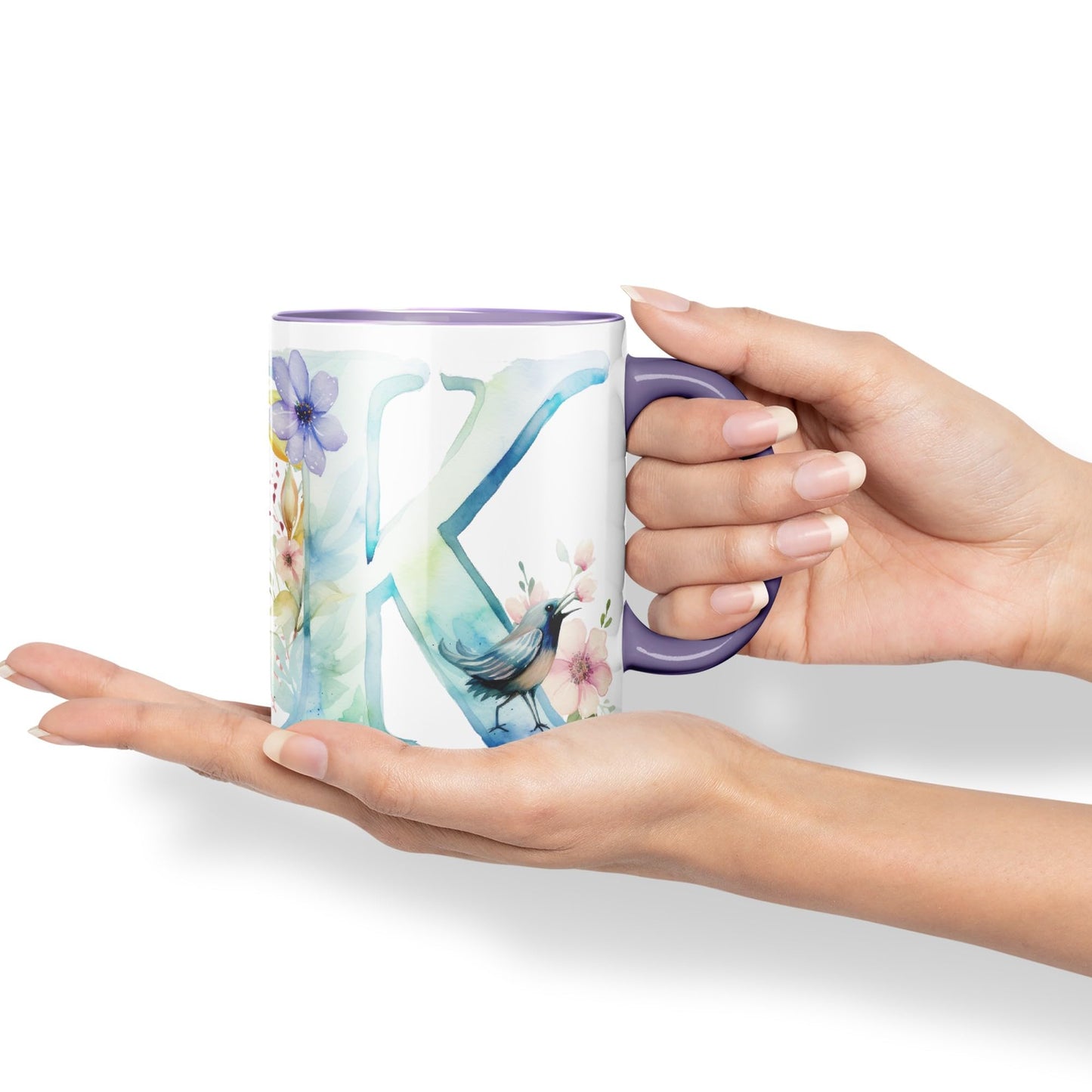 Letter K mug, Animals Alphabet Letter K Monogram animal for kids Ceramic Coloured Mug Cup for Tea Coffee Hot brew 330ml 11Oz Gift