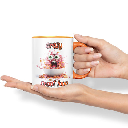 Crazy Froot Loop breakfest Joke sarkasm Sarcastic Ceramic Coloured Mug Cup for Tea Coffee Hot Brew 330ml 11Oz Gift