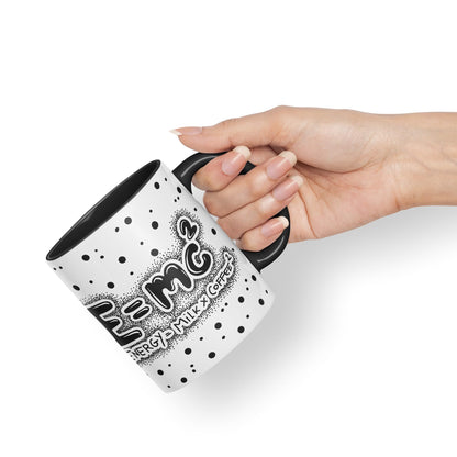 Vixar Energy Coffee Milk E-mc2 Joke Coloured Ceramic Mug Cup Gift 330ml 11oz Work Office Tea Coffee