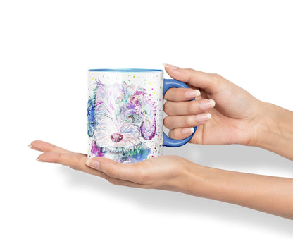 Vixar Cockapoo Cockerpoo Dog Pet Animals Watercolour Art Coloured Mug Cup Gift Birthday Work Office Tea Coffee