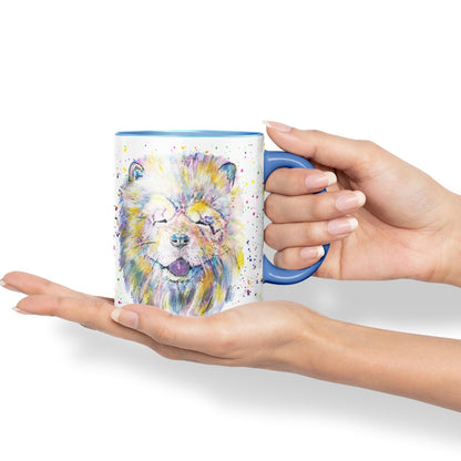 Vixar Chow Chow Wrinkly Chinese Dog Pet Animals Watercolour Art Coloured 330 ml Mug Cup Gift Birthday Work Office Tea Coffee