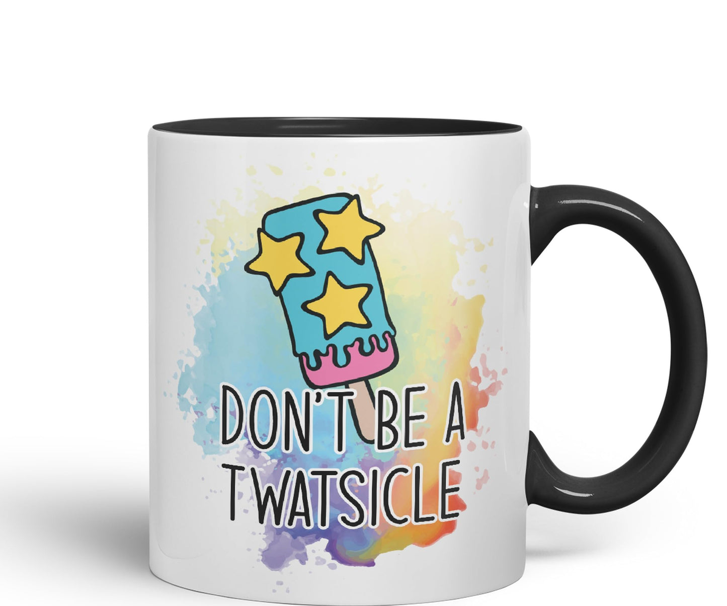 Don't be a Twatsicle Ice Sarcastic Joke Ceramic Coloured Mug Cup for Tea Coffee Hot Brew 330ml 11Oz