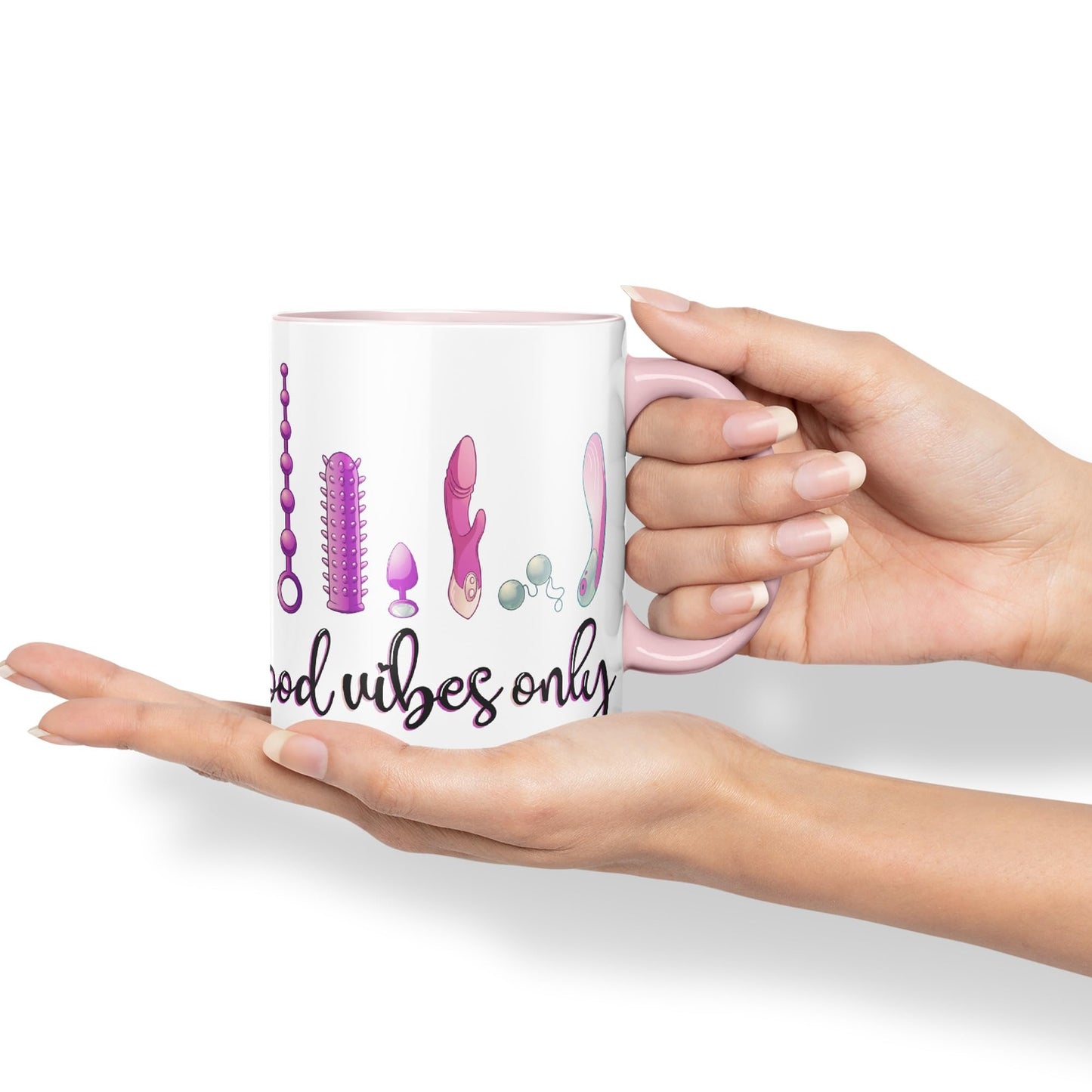 Good Vibes Only Woman Toys Ceramic Coloured Mug Cup Gift Tea Coffee Christmas Office Home Sarcastic Joke